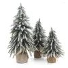 Décorations de noël arbre artificiel support en bois Base pour la décoration de fête à la maison plantes miniatures vertes