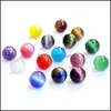 Stone 20Mm 7 Chakra Round Cats Eye Crystal Opal Ball Mosaic Craft Gift Yoga Hand Play Odornment Decoratio Luckyhat Drop Delivery Jewe Dhyxg