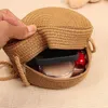 Wallpapers Round Straw Bag Women Woven Beach Crossbody For Ladies Cute Shoulder Rattan Handmade Knitted Candy Color Small Handbag