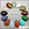 석재 자연적인 물 드롭 카보콘 구슬 Rose Quartz Turquoise Stones Reiki Healing Crystal Ornaments 목걸이 귀 Earrrin Luckyh dhtiq