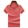 Polos maschile Business Fashion Business da uomo Top Luxury Brand T-shirt di alta qualità T-shirt Polo Logo Cotone Casual M-4xl