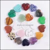Charms 20 mm inget h￥l hj￤rtavl￶st p￤rlor naturliga stenar l￤kande reiki roskvartkristall hytt f￶r diy g￶r hantverk dekorera smycken dr dh1hz