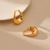 Hoop Earrings Water Drop Ear Buckle For Women Gold Plated Piercing Famale 2023 Jewelry Wholesale Gift Accessories