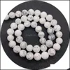 Stone Natural Stones 6Mm 8Mm 10Mm Loose White Turquoise Beads String Diy Bracelet Accessories Jewelry Makin Luckyhat Drop Delivery Dhghx