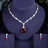 Jankelly – ensemble de boucles d'oreilles et collier de luxe pour femmes, 2 pièces, en zircone, pour mariage, dubaï, Nigeria, cristal CZ