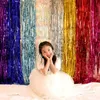 Party Decoration Rain Silk Curtain Background Wall Birthday Wedding Color Strip Ribbon Living Room Layout Supplies