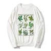 Men's T-Shirts Herbs Hoodie Botanical Garden Plant Print Art Botany Bloom Fruit Flower Grow Hoodie Men Sweater Streetwear Harajuku Z0220