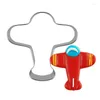 Baking Moulds Airplane Cookie Cutter Stainless Steel Biscuit Knife Fruit Kitchen Tools Mold Embossing Printing