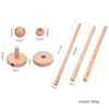 Rattles Mobiles 1pc Baby Wooden Hanging Toys Bed Bell Bracket Holder A Free Wood Rattle Ring Beads For Kids 230220