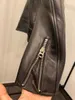 2023 Män fårskinn Bomber Shearling Kort läderjacka Mens Motorcykeljackor Flight Coat BB Paris