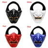 Party Masks Halloween Costume Cosplay Half Face Evil Demon Grimace Kabuki Samurai Prajna Hannya Oni Tactical Mask