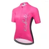 Racing Jackets KafiCycling Uniform Pro Team Cycling Jersey Women Summer Bike Shirt Quick Dry Bicycle Clothing Female Short