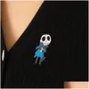 Cartoon Accessories Jack Skellington Enamel Badges Nightmare Before Christmas Oogie Boogie Pumpkin King Halloween Movie Jewelry Broo Dha6C