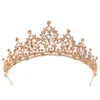 Tiaras barock vintage kristall strass tiaras och kronor mer färg drottning prinsessa diadem bröllop hår tillbehör kvinnor smycken z0220