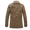 Lederen jas voor heren heren Jaqueta de Couro Masculina Mens Faux Jackets Coats Brand Motorfiets Men