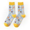 Party Favor Men Socks Cotton Funny Crew Cartoon Animal Fruit Women Socks Novely Gift Socks Autumn Winter Avocado 1Pairs = 2sts