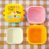 Servis uppsättningar söta japanska dubbelskikt bento box frukt snack container förvaring för barn student stil grossist