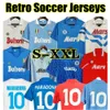 Topp Napoli Retro Soccer Jerseys 1986 87 88 89 90 91 93 Maradona Naples Football Shirts Italia Vintage Classic Neapolitan di Canio Maillot de Foot