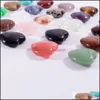 Pierre 25mm coeurs d'amour cristal naturel artisanat sept couleurs turquoise rose quartz pierres nues coeur ornements poignée à la main ffshop2001 d dhqsw