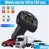 Kit de carro Bluetooth Hands Wireless Hands 5.0 FM MP3 player Detec￧￣o de tens￣o Dune Charger USB Suporte U Drop Drop Entrega Mobil DH29C