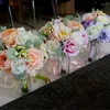 Feestdecoratie bruiloft auto decoraties bloem 10 kleuren deur handgrepen achteruitkijk spiegel decor kunstmatige bloemen handgreep decoreren