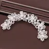 Tiaras Flor de luxo Faux Pearl Bandal Crystal Hairband Crown Wedding Women Women Tiara -tiard -countless Crianças Acessório de cabelo Z0220