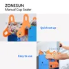 ZONESUN Manual Bubble Tea Cup Sealing Machine Soybean Milk Breakfast Cereals Packaging Tool for Stall Bakery Sealer ZS-MCS1