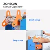 Zonesun Manual Bubble Tea Cup Machine Soybean Milk Breakfast Tool Tool Tool for Stall Bakery Sealer ZS-MCS1