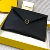 Clutch Bag Flat Pouch Wallet Women Flap Handbags Purse Genuine Leather Embossed letter Hand Bags Gold Hardware Press Stud Wallets Luxury designer