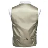 Chalecos para hombres Chaleco de lujo para hombres Boda Moda sólida con cuello en V Chaleco Gilet Casual Fit Formal Business Party Chaqueta Diseñador Barry.Wang