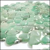 Charms Natural Stone ketting hart hangers groene aventurine edelsteen 20 mm voor vrouwen doe -het -zelf sieraden maken accessoires hjewelry drop d dhbif