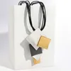 Pendant Necklaces ALLYES Irregular Geometric Multilayer Square Necklace For Women Fashion Punk Black Leather Choker Charm Jewelry