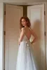 Boho A-line Wedding Dress 2023 Vestido De Noiva Scoop Backless Butterfly Lace Beach Women Bridal Gown Vestidos Robe De Mariage