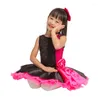 Stage Wear! Red/Black Professional Tutu -jurk met sprankelende pailletten voor kinderballet dansen Girls Ballerina Performance kostuums