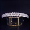 Tiaras New Luxury Baroque Rhinestone Bridal Crown Tiaras Zircon Crystal Diadem Tiaras Bride Headbands 웨딩 헤어 액세서리 GIF280W