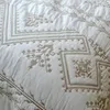 Zestawy pościeli 3PCS Białe haftowane bawełniane pokrywę łóżka kołdra Vintage luksusowa poduszka na kołdrę