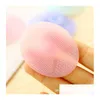 Sponges Applicators Cotton Facial Exfoliating Brush Infant Baby Soft Sile Wash Face Cleaning Pad Skin Spa Scrub Cleanser Tool Dro Dh5M6