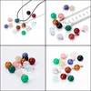 Pendant Necklaces Natural Stone Round Ball Necklace Opal Tigers Eye Pink Quartz Crystal Chakra Reiki Healing Pendum Drop Delivery Je Dhk3A