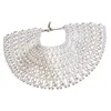 Hänghalsband Imitation Pearl Necklace Faux Body Chain Diy Craft Bib Choker Multi Strands for Wedding Mom/ Wife/ Brides