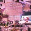 Weddinghot sale large wedding decoration crystal centerpiece round stands imake603