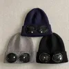 CP 2 렌즈 안경 고글 비니 남성 니트 모자 두개골 모자 야외 여성 Uniesex 겨울 비니 블랙 그레이 보닛 Gorros291I