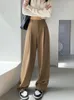 Women's Pants GUUZYUVIZ Loose Suits Female 2023 Casual Office Classic Straight Wide Leg Women Korean Full Length Trousers