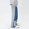 Men's Jeans 2023 Y2k Baggy Pants Men's Ins Straight Tube Slim Fitting Panel Drop Feeling Wide Leg Mopping Spring
