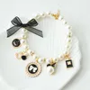 Dog Collars Pet Bow Pearl Collar Cat Jewelry Pendant Princess Necklace Sweet Decorations Puppy Rhinestone Accesorios