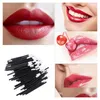 Make -upborstels Nieuwe lipbrush Disposable Cosmetische lipborstel Lipstick Glanzen Wands Applicator Make -upgereedschap Zwart Clear Drop Delivery Hea DHHQX