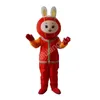 Disfraz de mascota de conejo encantador de Navidad traje de personaje de dibujos animados traje de Halloween adultos tamaño fiesta de cumpleaños traje al aire libre caritativo