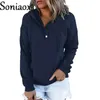 Womens Hoodies Sweatshirts Womens Solid Color Hooded Sweatshirts Autumn Winter Harajuku Hoodies Ladies Casual Loose Long Sleeve Pocket Pullovers 230220