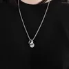 Pendant Necklaces 2023 Aesthetic Harajuku Emo Geometric Circle Ring Men Necklace E Girl Indie Boy Collar Goth Accessories Grunge Jewelry