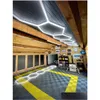 라이트 바 작업 조명 1.5 배 수리 상점 홈 차고 및 상업용 시스템 육각형 배달 모바일 M DHAPY를위한 슈퍼 브라이트 LED