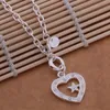 Chaînes collier en argent Sterling 925 bijoux fantaisie beaucoup coeur avec étoile/bdkajura Bpcakgja AN562Chains